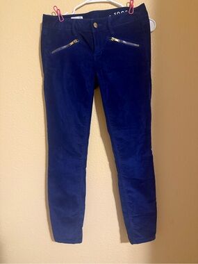 GAP Women's Skinny Pants in Navy Blue with Gold Zippers